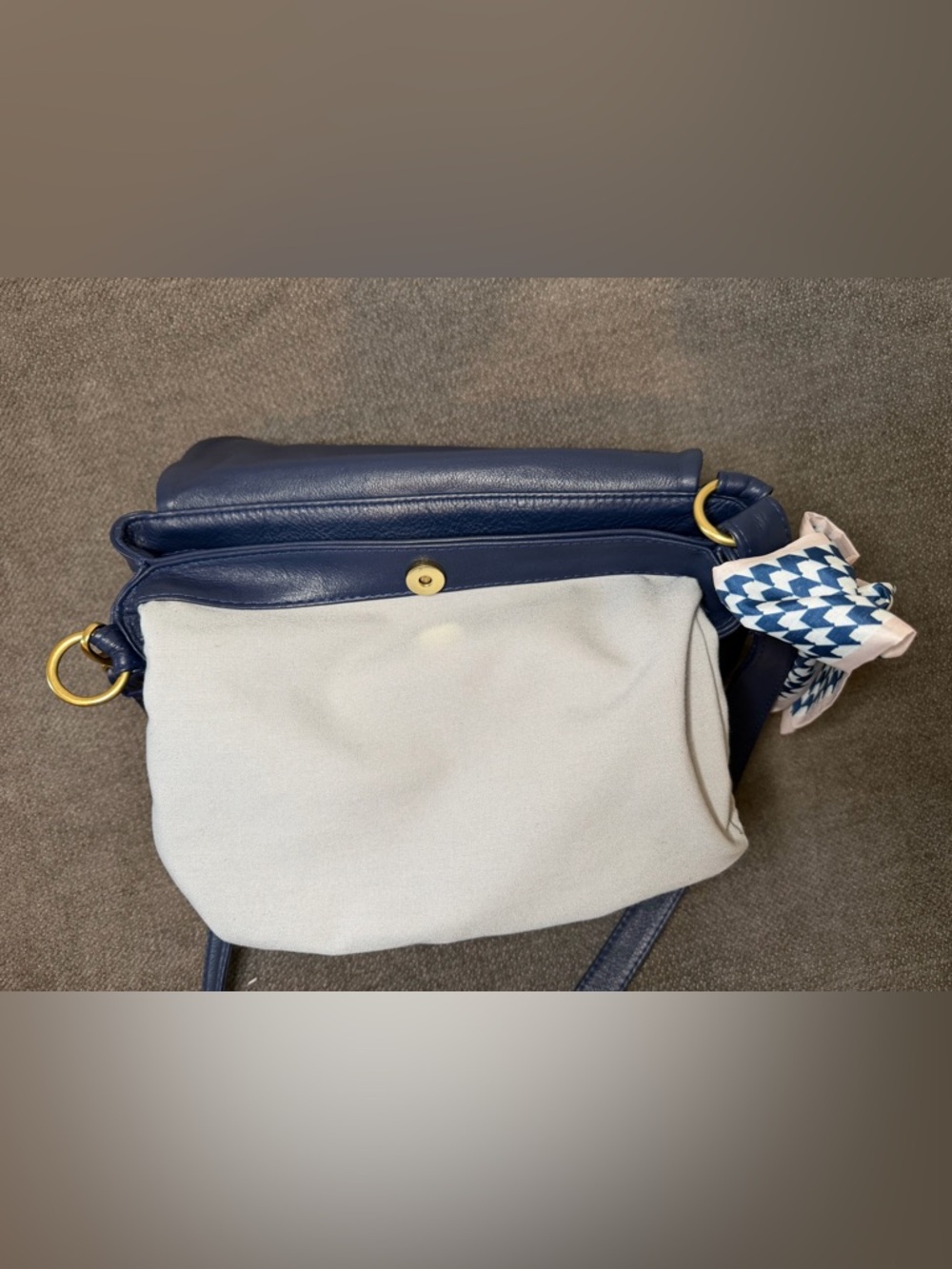 The SAS Olivia vintage Navy blue shoulder handbag - Picture 7 of 11
